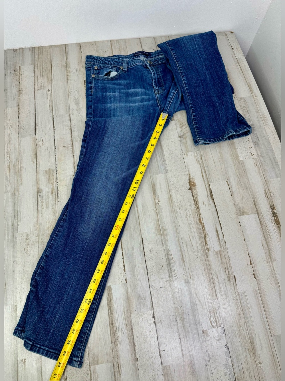 VIGOSS Straight Leg Jeans Women’s 13/14 (34x30) Blue Wash Stretch Denim - Picture 9 of 11